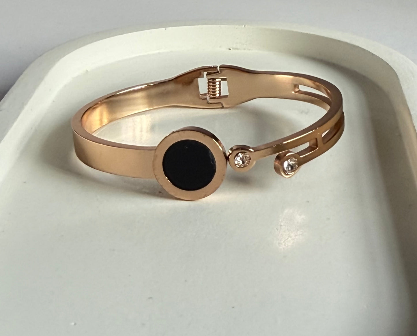 Cosmic Noir Mesh Anti-Tarnish Kada Bracelet- Baby Size ( Lean Wrist Fit)