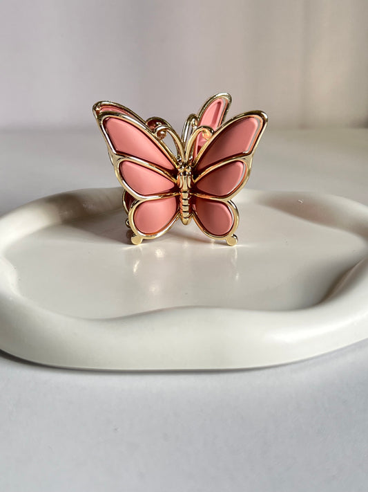 Luxe Flutter Butterfly Claw Clip - Peach