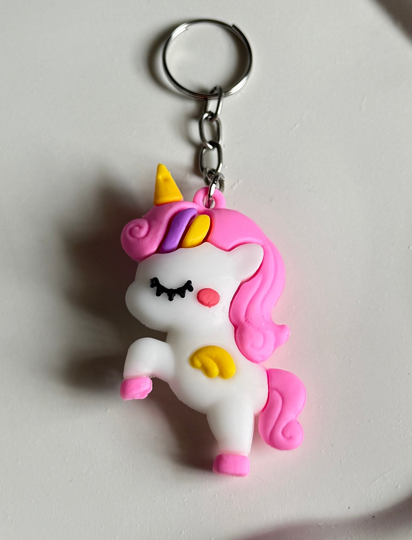 Kawaii Style Unicorn Keychain  - Pink