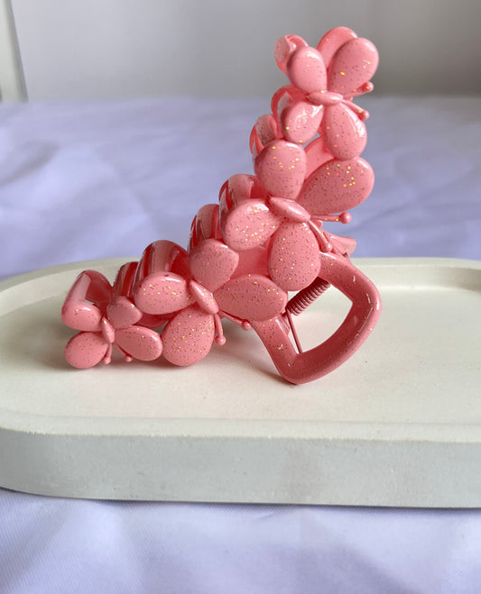 Butterfly Kiss Claw Clip - Blush Pink
