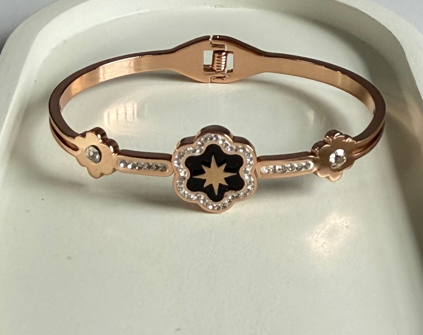 Starlit Blossom Anti-Tarnish Kada Bracelet ( Regular Size)