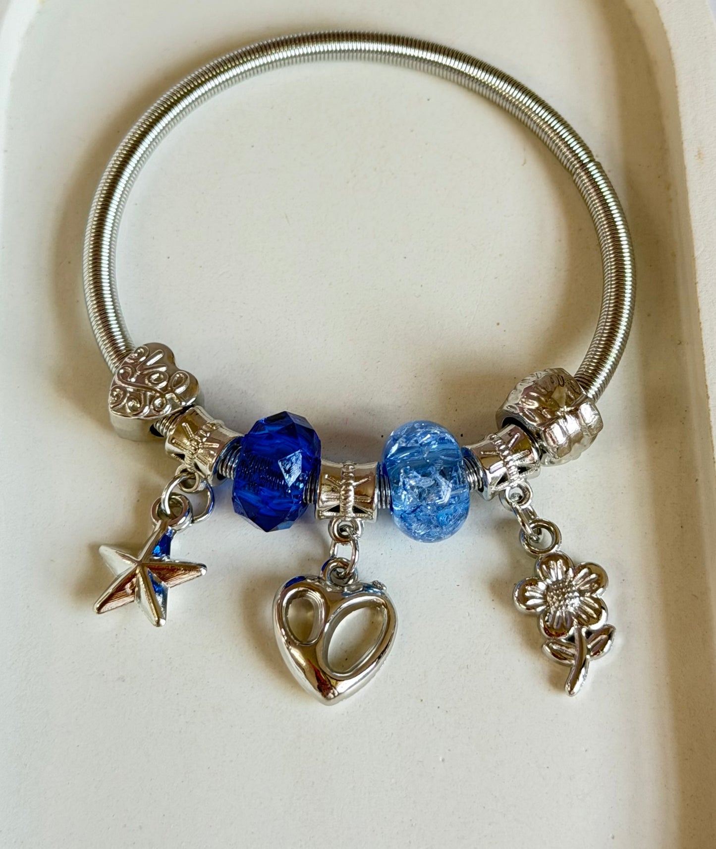 Cosmic Bluebell Pandora Style Charm Bracelet