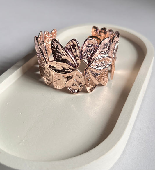 Iconic Edge Cuff Bracelet- Rose Gold