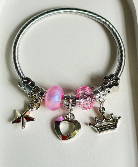 Princess Bubblegum Pandora Style Charm Bracelet