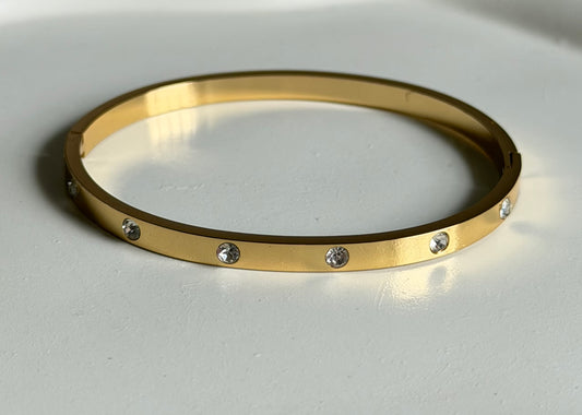 Classic Slim Anti Tarnish Bangle Bracelet - Regular Size