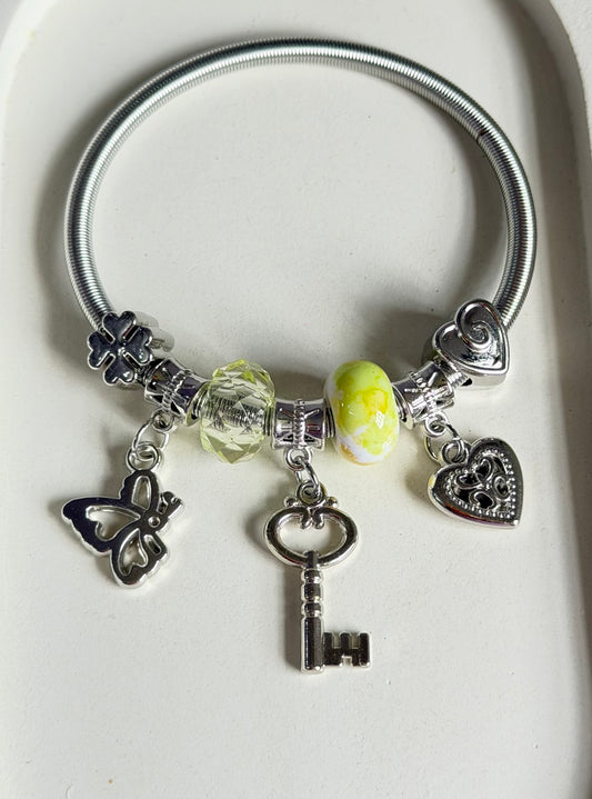 Lemonade Dreams Pandora Style Charm Bracelet