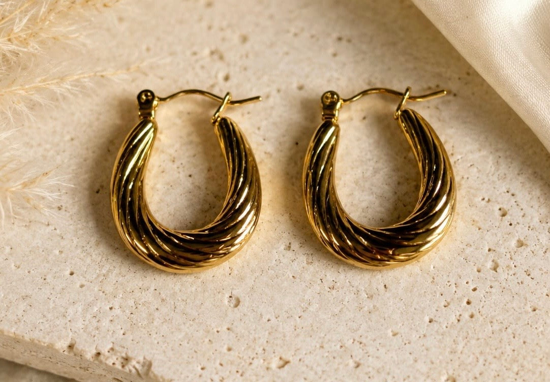 Everyday Luxe Anti Tarnish Hoops Earrings