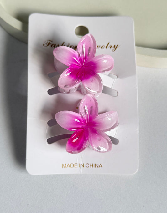 Flora Lock Mini Combo Claw Clips  - Pinkish White