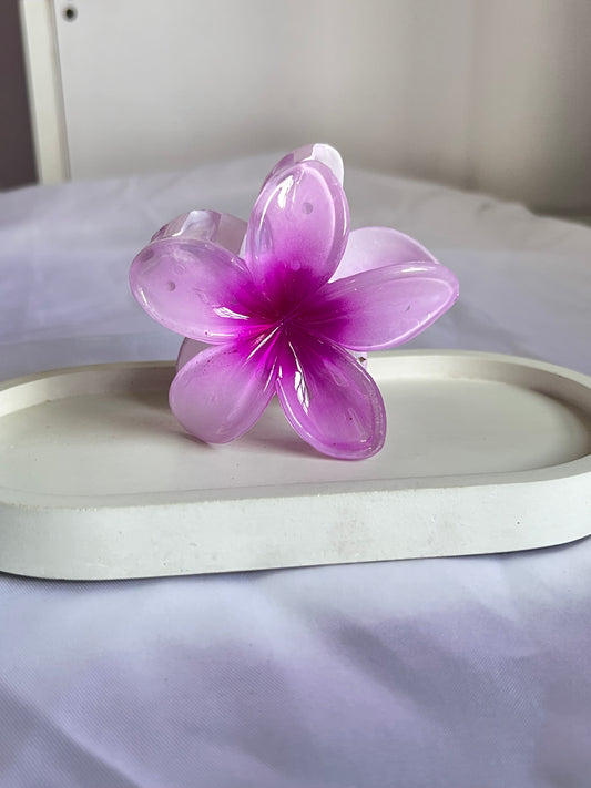 Flora Lock Claw Clip - Purple
