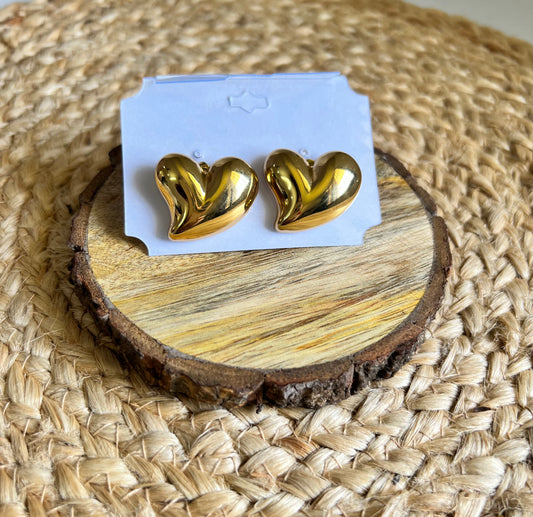 Lustrous Love Heart Earrings