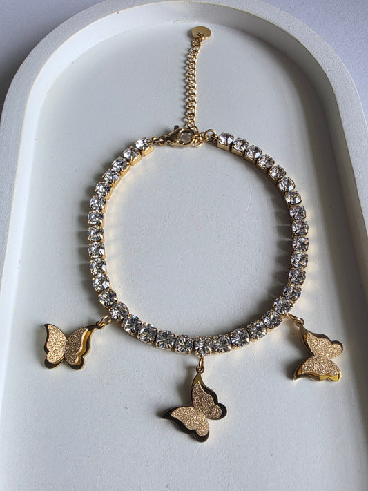 Butterfly Breeze Tennis Bracelet -                      Tarnish - Free