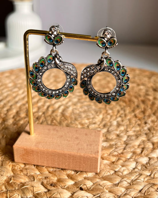 Ethnic Peacock Feather Earrings – Style 3